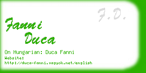 fanni duca business card